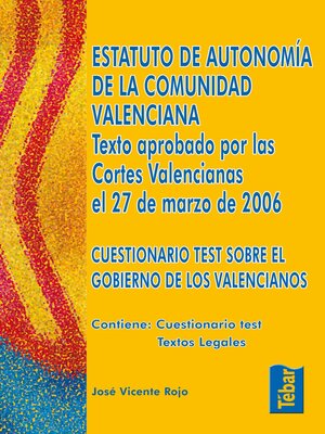 cover image of Estatuto de Autonomía de la Comunidad Valenciana